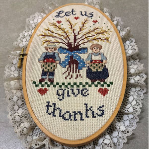 Vintage Thanksgiving Needlepoint